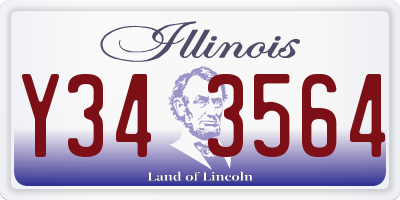 IL license plate Y343564