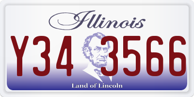 IL license plate Y343566