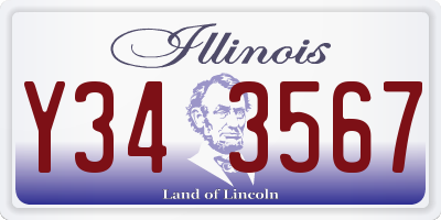 IL license plate Y343567