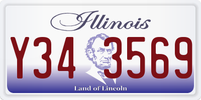 IL license plate Y343569