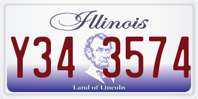 IL license plate Y343574