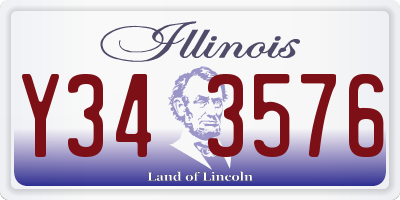 IL license plate Y343576