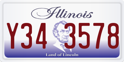 IL license plate Y343578