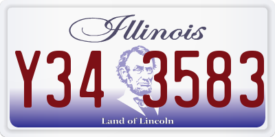 IL license plate Y343583