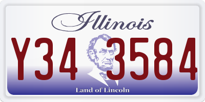 IL license plate Y343584