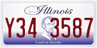 IL license plate Y343587