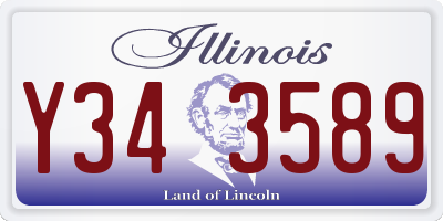 IL license plate Y343589