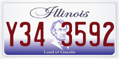 IL license plate Y343592