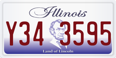 IL license plate Y343595
