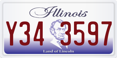 IL license plate Y343597