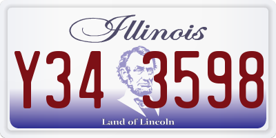 IL license plate Y343598