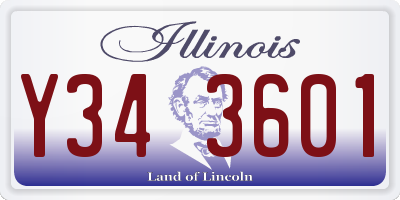 IL license plate Y343601