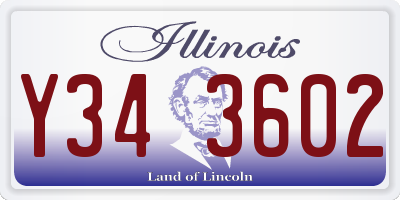 IL license plate Y343602