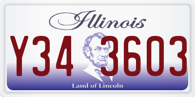 IL license plate Y343603
