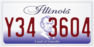 IL license plate Y343604