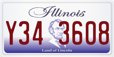 IL license plate Y343608