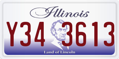 IL license plate Y343613