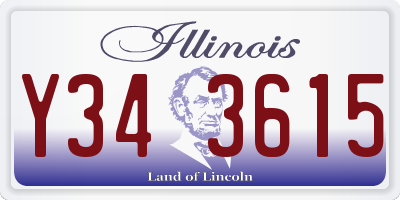 IL license plate Y343615