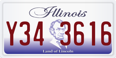 IL license plate Y343616