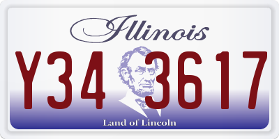 IL license plate Y343617