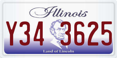 IL license plate Y343625