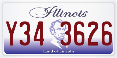 IL license plate Y343626