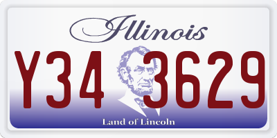 IL license plate Y343629