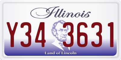 IL license plate Y343631