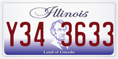 IL license plate Y343633