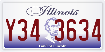 IL license plate Y343634