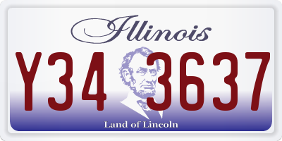 IL license plate Y343637