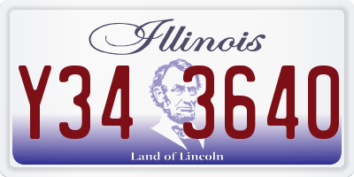 IL license plate Y343640