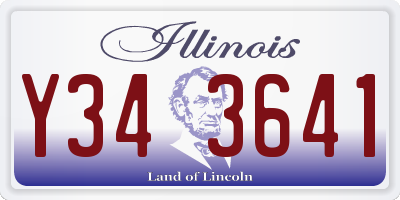 IL license plate Y343641