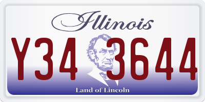 IL license plate Y343644