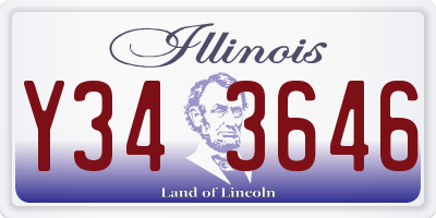 IL license plate Y343646