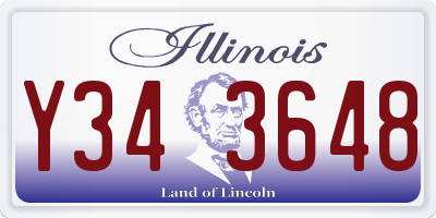 IL license plate Y343648