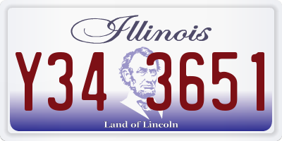 IL license plate Y343651