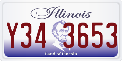 IL license plate Y343653