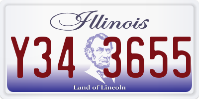 IL license plate Y343655