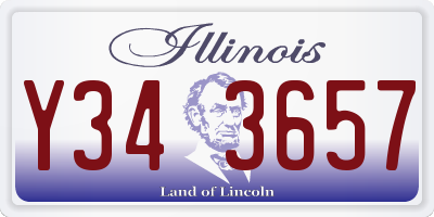 IL license plate Y343657
