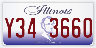 IL license plate Y343660
