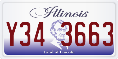 IL license plate Y343663