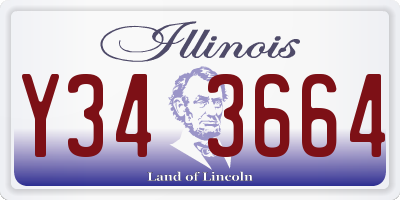 IL license plate Y343664