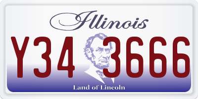 IL license plate Y343666