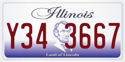 IL license plate Y343667