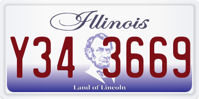 IL license plate Y343669