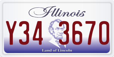 IL license plate Y343670