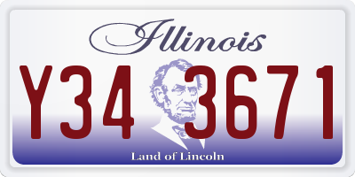IL license plate Y343671
