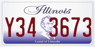 IL license plate Y343673