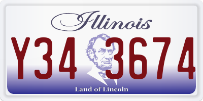 IL license plate Y343674